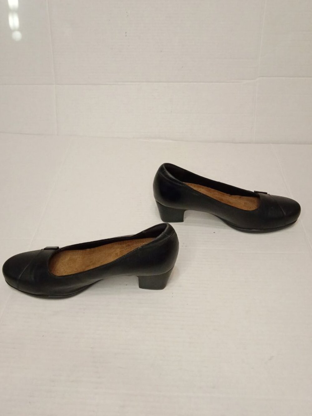 Clarks Artisan Rosalyn Belle Black Leather Pumps Women’s Size 9M - Picture 4 of 11